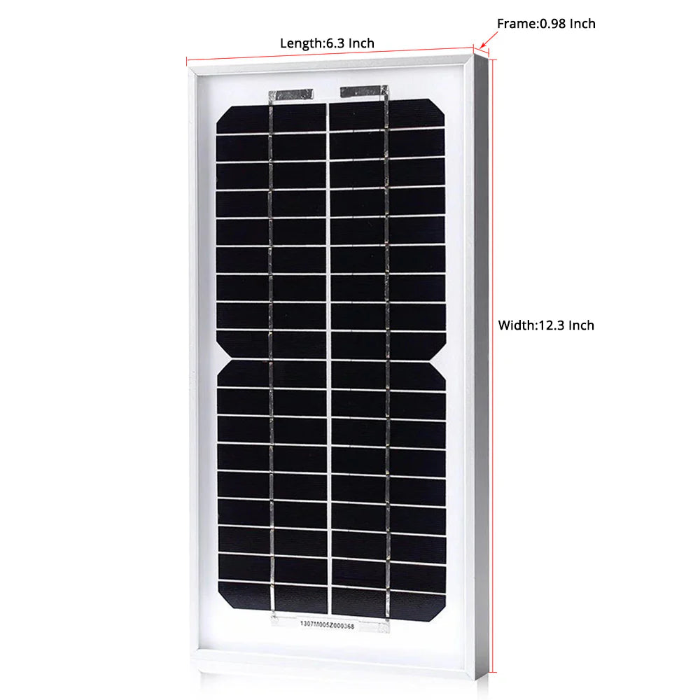 ACOPOWER 5W 12V Monocrystalline Solar Panel - Portable Solar Charger for RV, Boat, Camping & Outdoor Power Supply