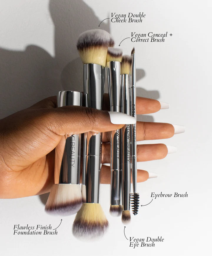 Professional MASTER BRUSH SET for Makeup Artists - 12 Piece Cosmetic Brush Kit with Pouch - Perfect for Foundation, Blending, Contouring & Eyeshadow Application