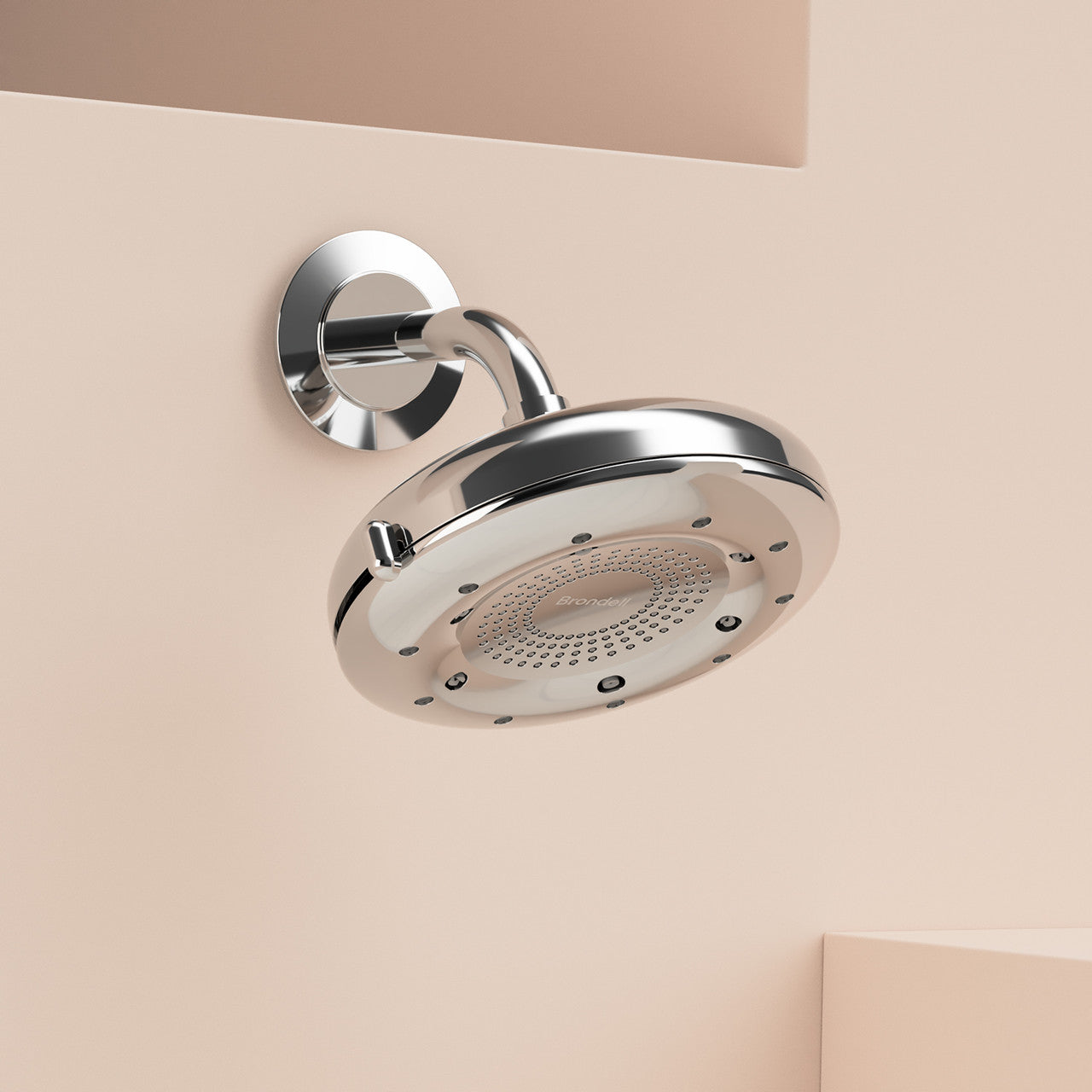 Nebia Corre 4-Function Fixed Shower Head 1.5 GPM - High Pressure Water Saving Showerhead for Bathroom, Spa, and Luxury Home Use