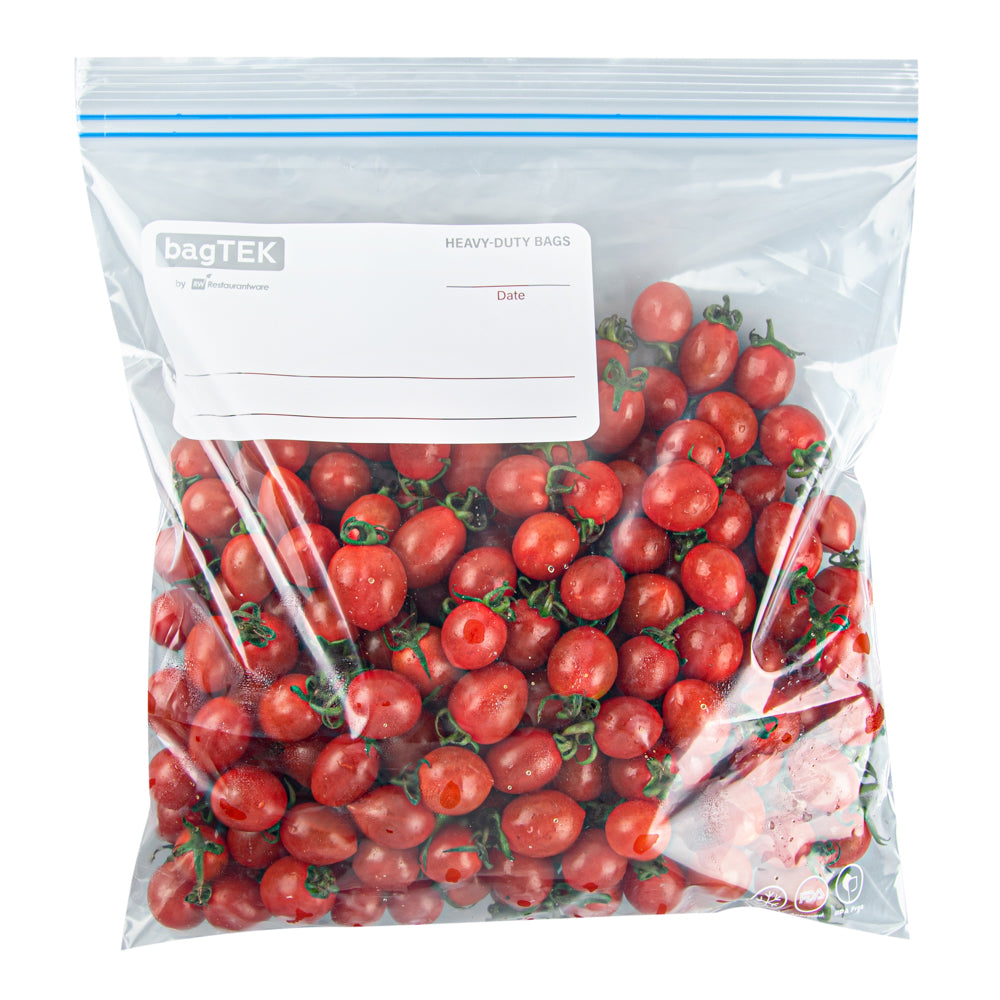 Premium 1 Gallon Clear Freezer Bags with Double Zipper - BPA Free, Write-On Labels (10.75