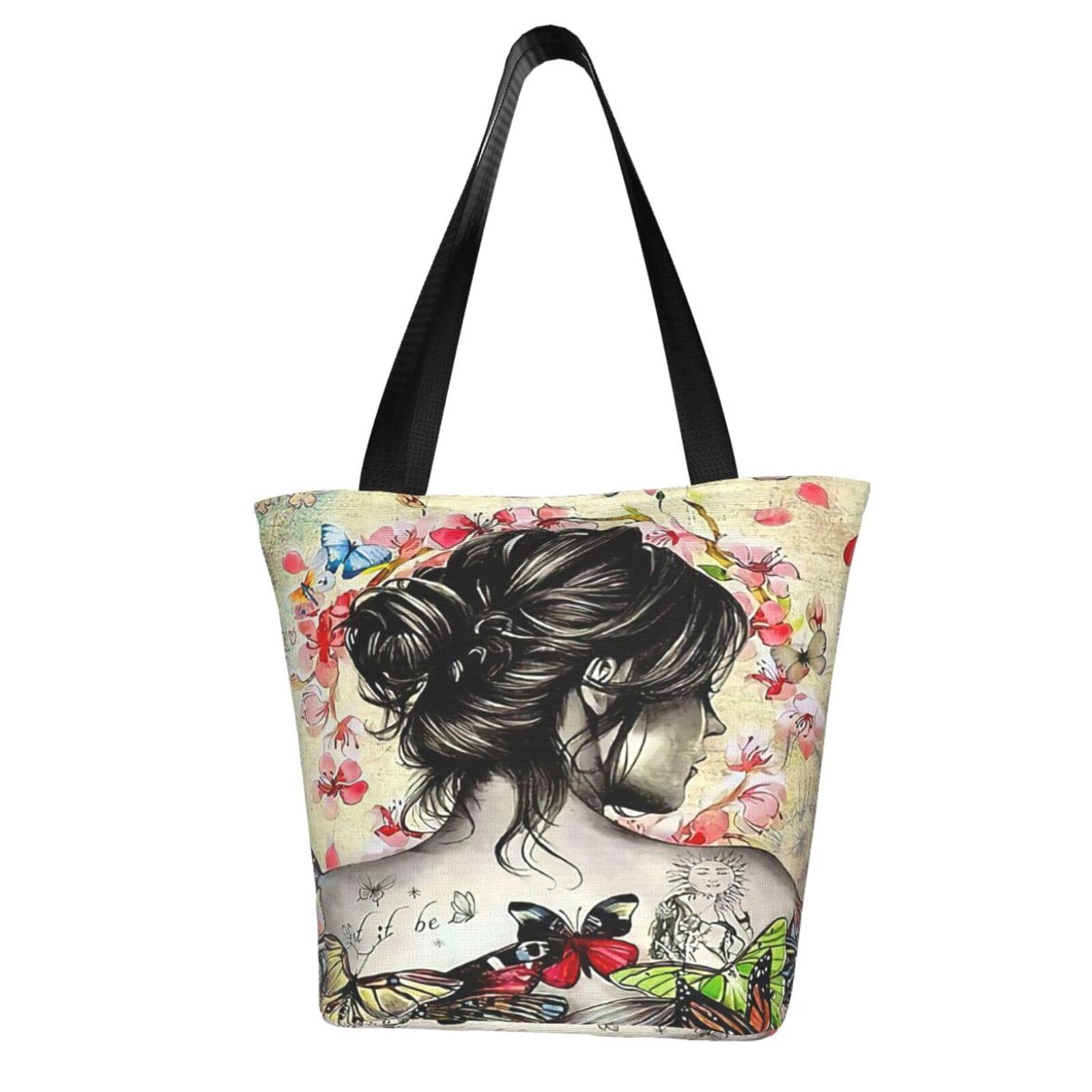 Stylish Women's Tote Bag for Book Lovers - Aesthetic Zippered Shoulder Bag for Work, Shopping & Everyday Use | Perfect Gift for Readers & Bookworms