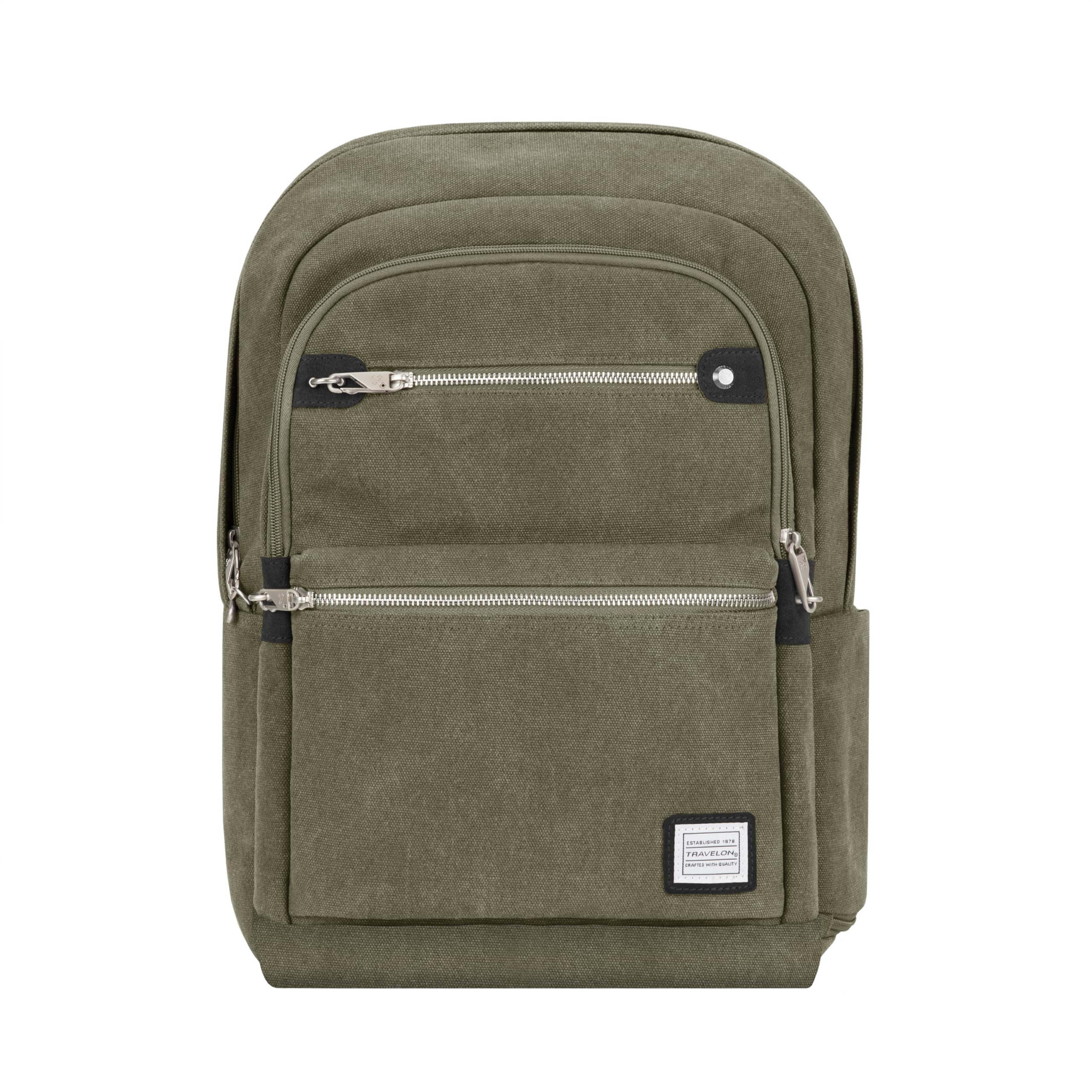 Travelon Anti-Theft Heritage Backpack - Secure & Stylish Travel Backpack for Commuters, Students & Tourists - Perfect for Airports, Camping & Daily Use