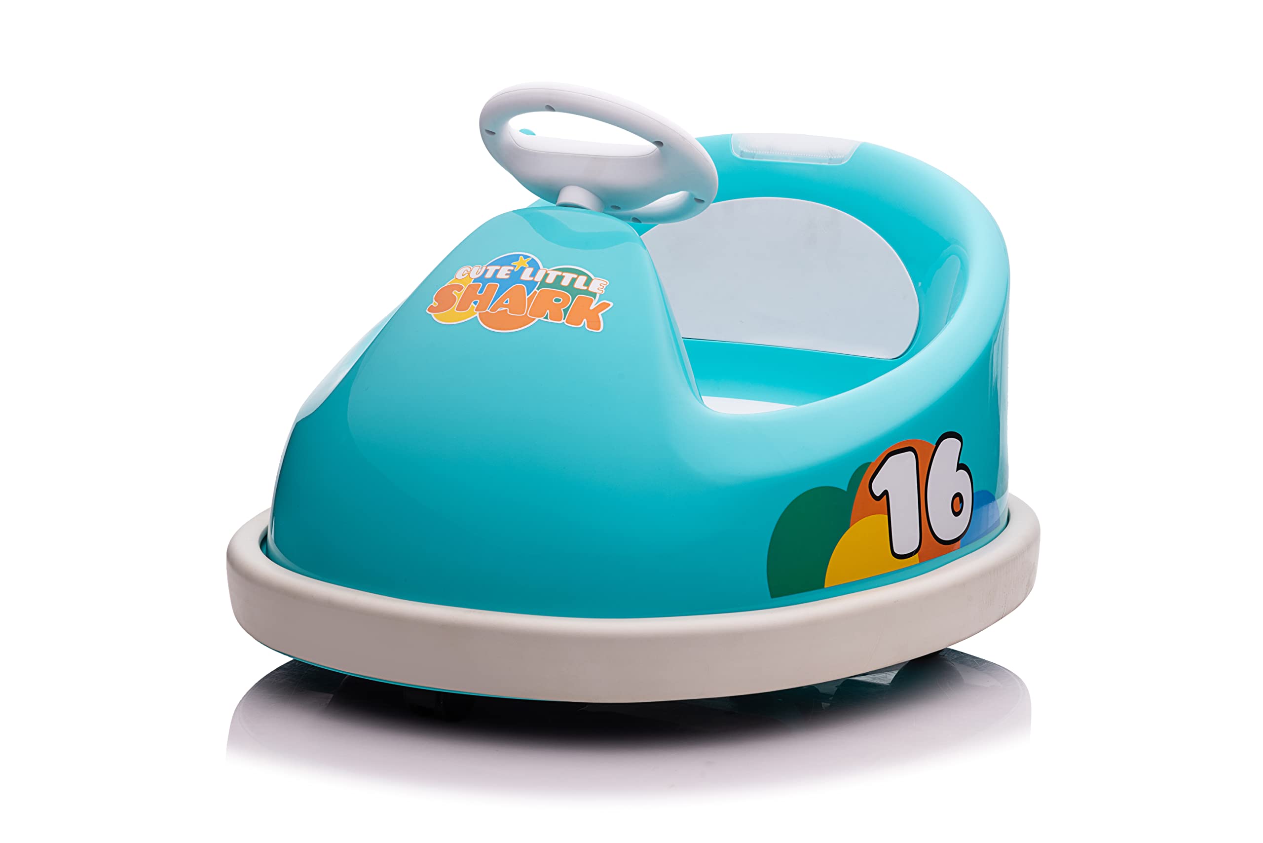 Best 6V Electric Ride On Bumper Car for Kids Ages 2-4 - 360° Spin, LED Lights, Music & Safety Features (Blue) | Indoor/Outdoor Play, Birthday Gifts, Toddler Entertainment