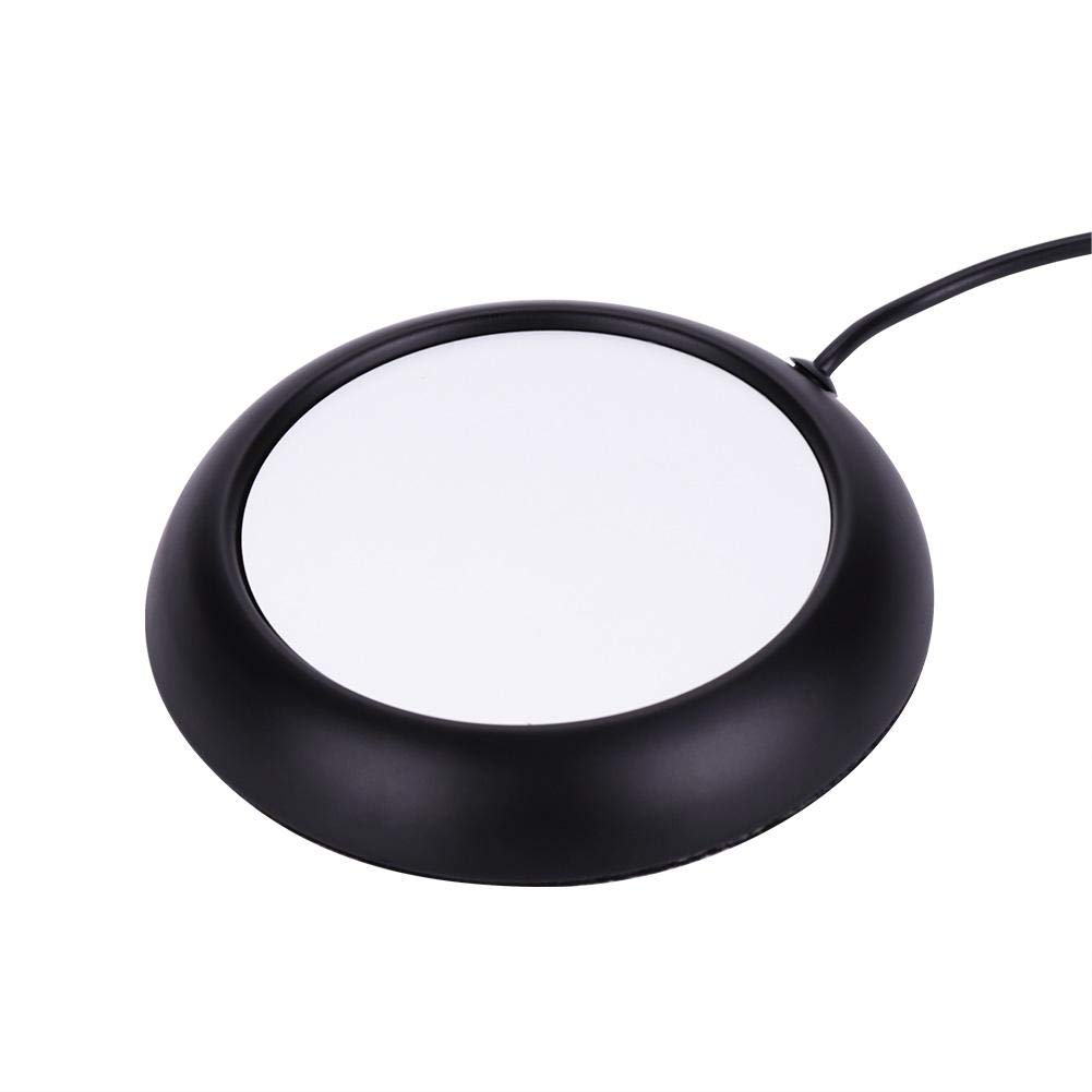 USB Wood Grain Beverage Warmer - Heated USB Coaster for Coffee, Tea & Mugs - Office Desk Warmer Pad (Black) | Perfect for Home, Office & Travel Use