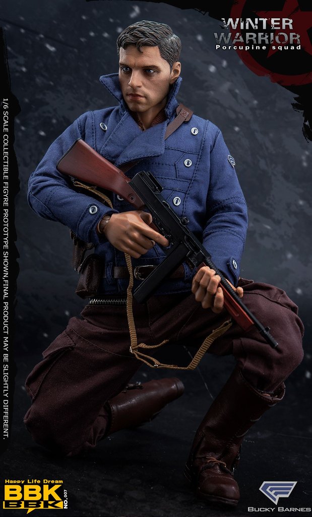 BBK Toys 1/6 BBK007 Winter Warrior Porcupine Squad Bucky Barnes Collectible Action Figure - Perfect for Marvel Fans, Display & Photography, Gift for Collectors