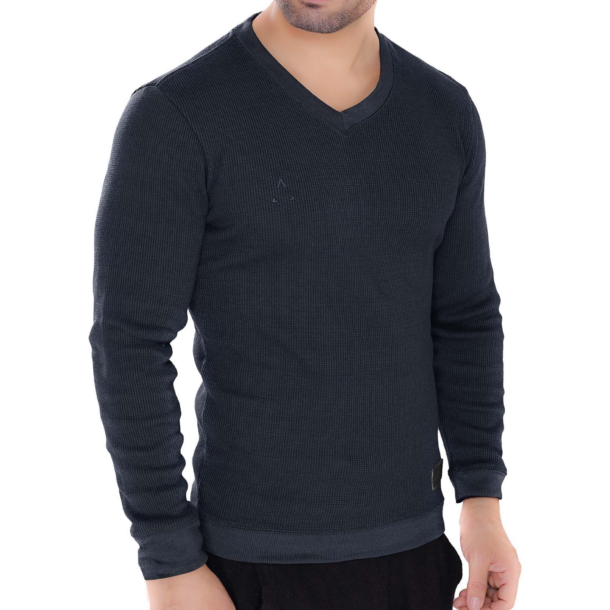 Men's Long Sleeve Waffle Thermal Shirt - Soft Knit Sweater & Comfortable Sweatshirt for Winter Warmth | Perfect for Outdoor Activities, Camping & Casual Wear