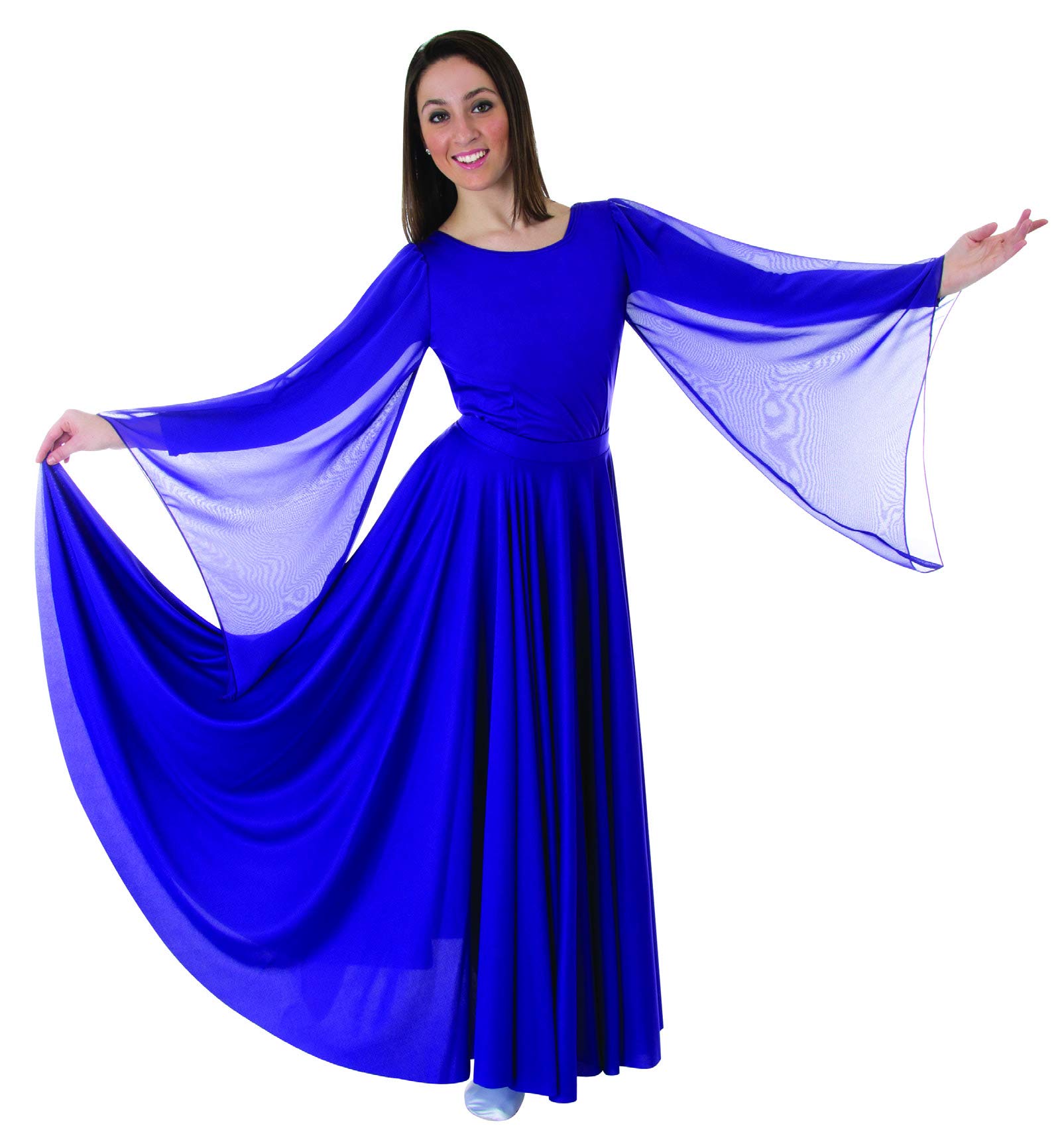 Praise Dance Extra Full & Long Circle Skirt for Women - Flowy Worship Skirt for Church, Performances & Special Occasions