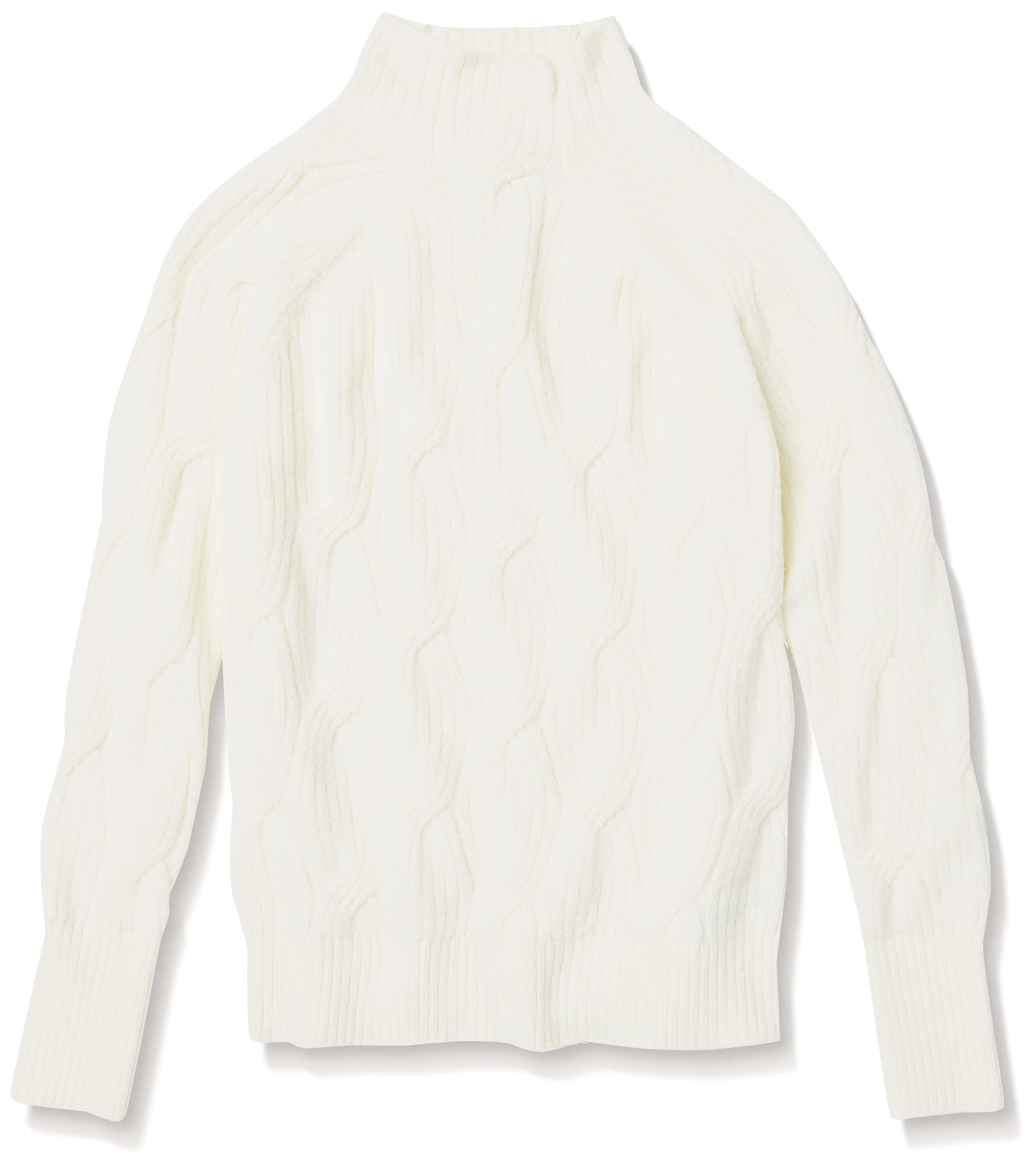 Amazon Essentials Women's Soft Touch Funnel Neck Cable Knit Sweater - Cozy Winter Pullover for Casual Outfits & Office Wear