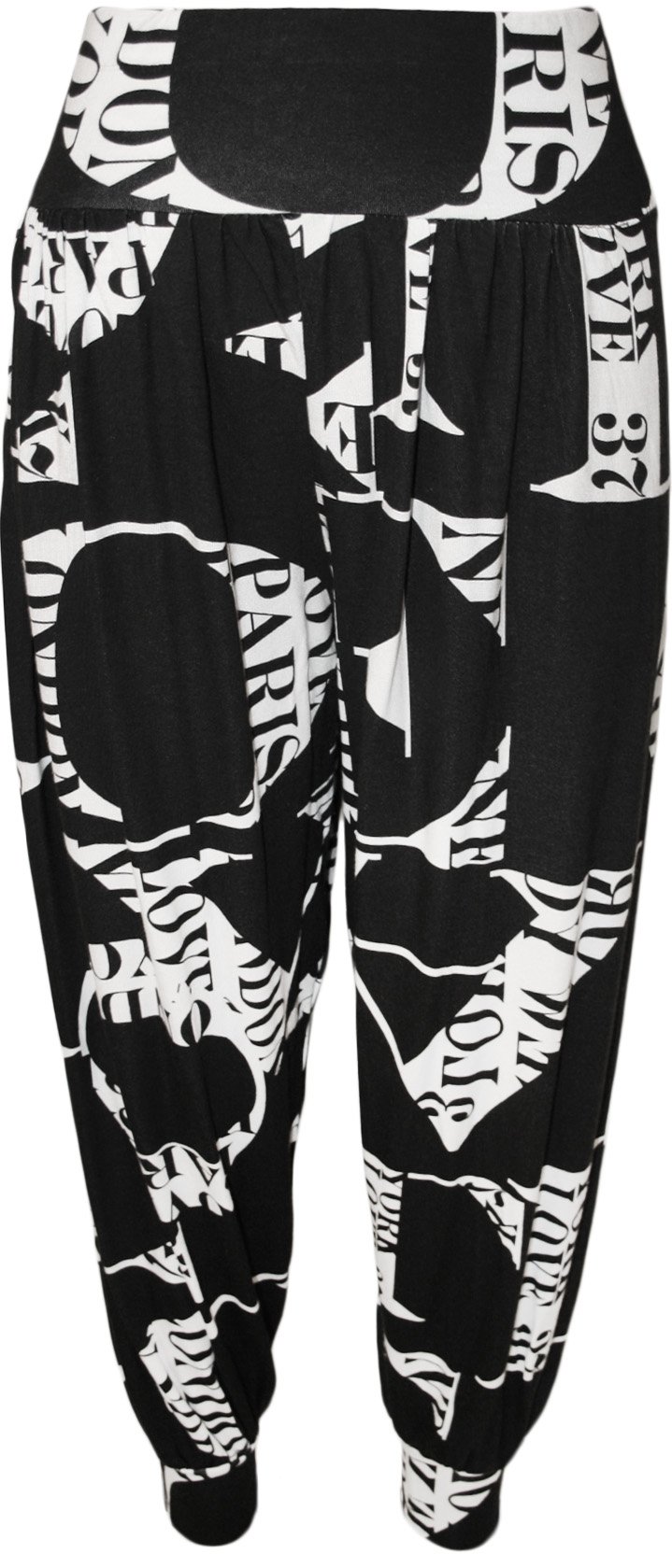 WearAll Women's Plus Size Printed Harem Pants (Sizes 8-22) - Comfortable Boho Lounge Pants for Yoga, Travel & Casual Wear