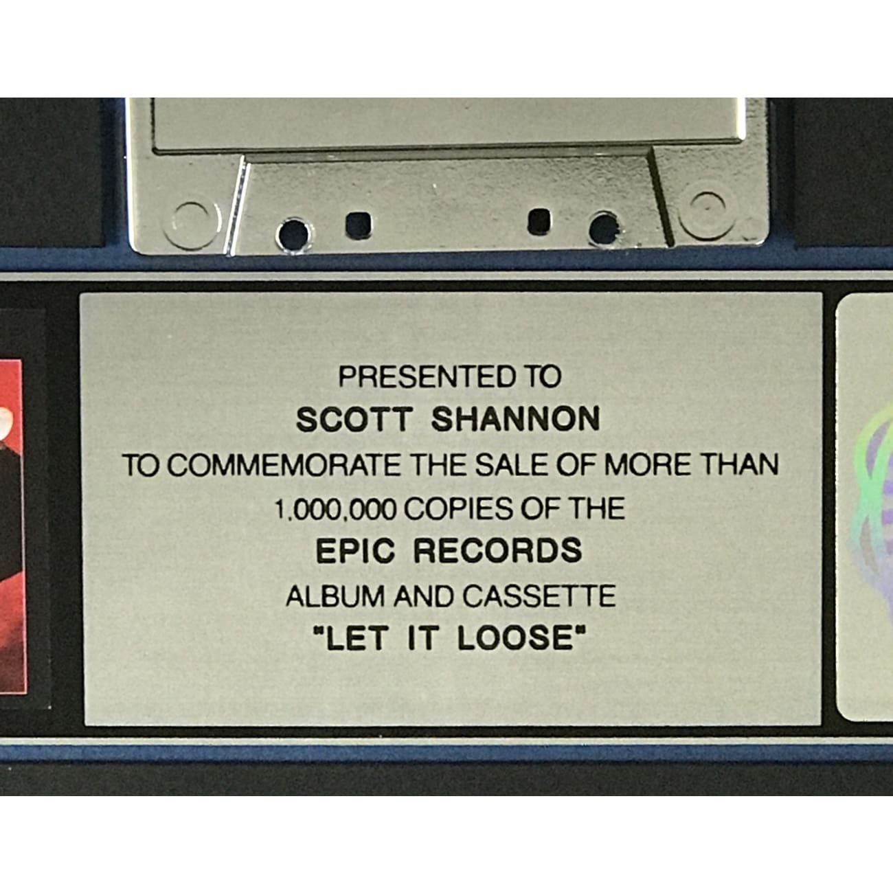 Gloria Estefan & Miami Sound Machine Let It Loose RIAA Certified Platinum Album Award - Perfect for Music Collectors and 80s Disco Fans