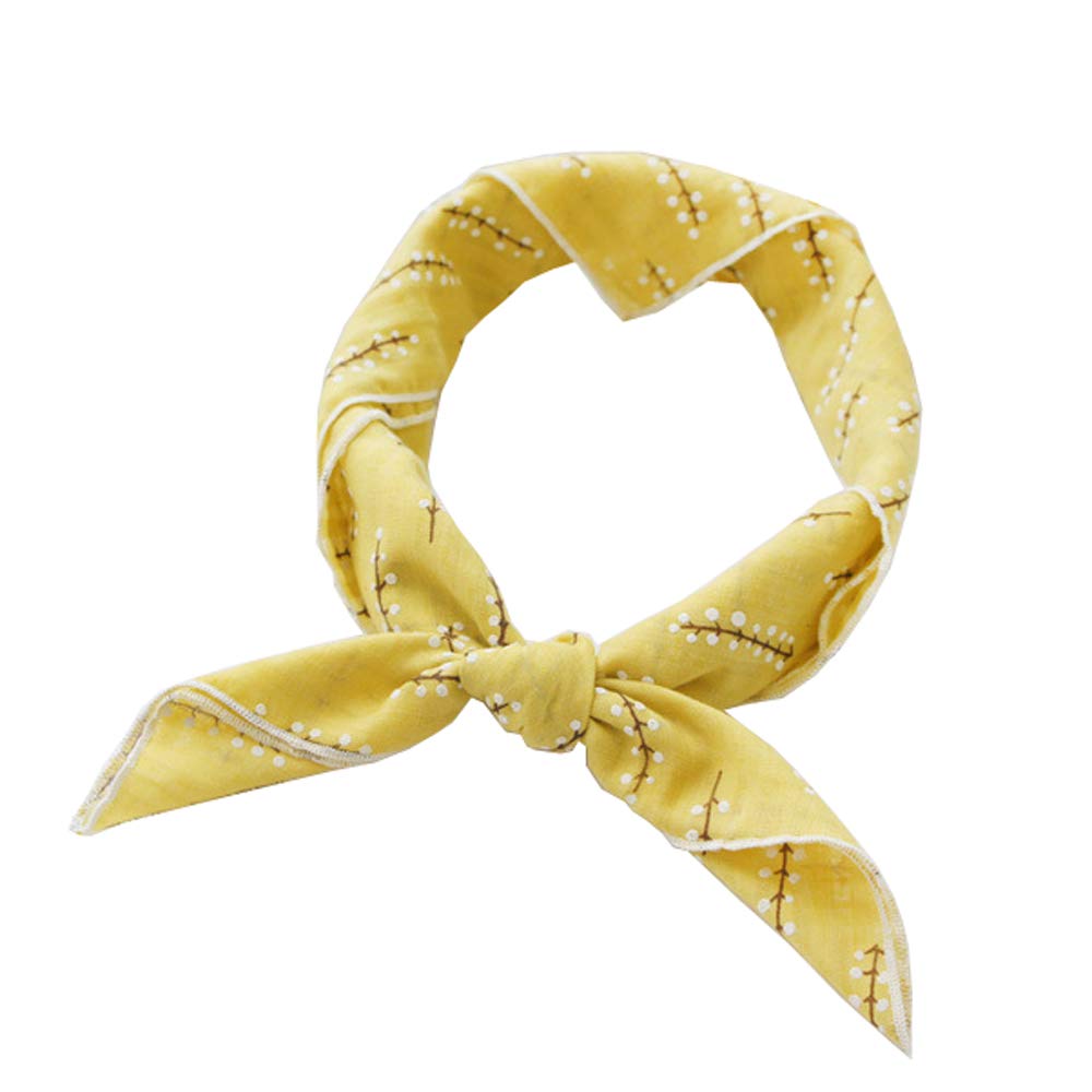 GERINLY Cotton Bandana Square Neck Scarf - Soft Fashion Handkerchief & Hair Accessory for Women - Perfect for Outdoor, Travel, and Boho Style Outfits