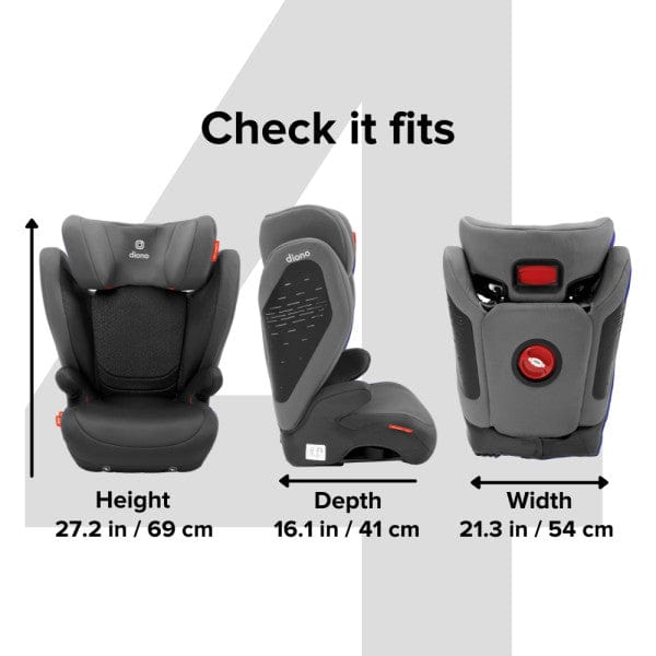 Diono Monterey 4 DXT Latch Booster Car Seat - High Back Booster for Kids 4-12 Years (Up to 120 lbs) | Side Impact Protection | Easy Installation | Perfect for School, Travel & Everyday Use