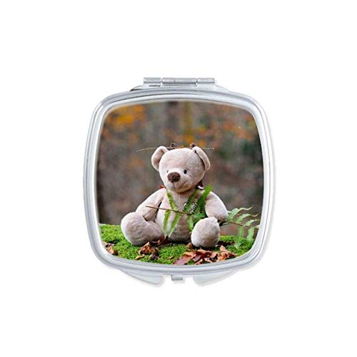DIYthinker Teddy Bear Forestry Science Nature Mirror - Portable Compact Pocket Makeup Mirror with Double Sided Glass for Travel, Camping & Outdoor Adventures
