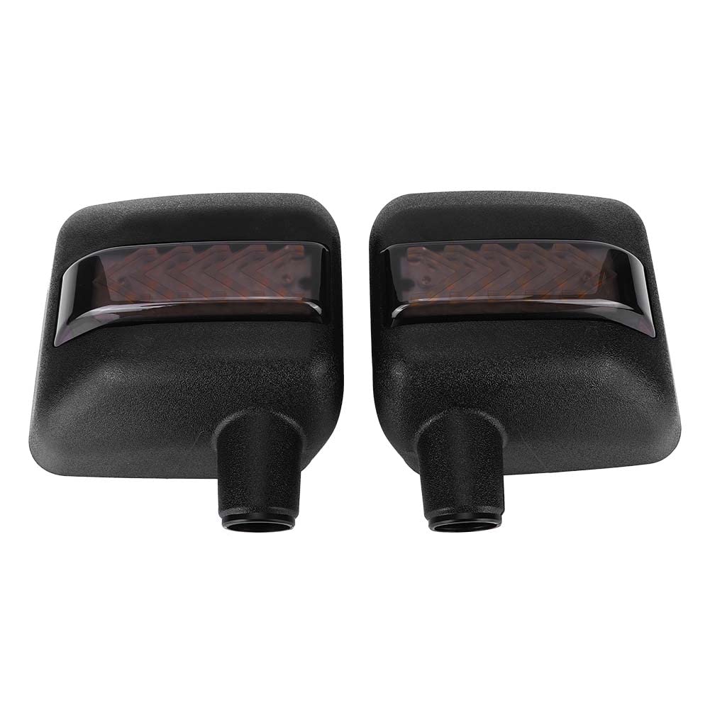 2PCS Black ABS Car Turn Signal Lights for Wrangler JK 2007-2017 - Rear View Mirror Housing Lamps | Durable Replacement for Enhanced Visibility & Safety During Night Driving