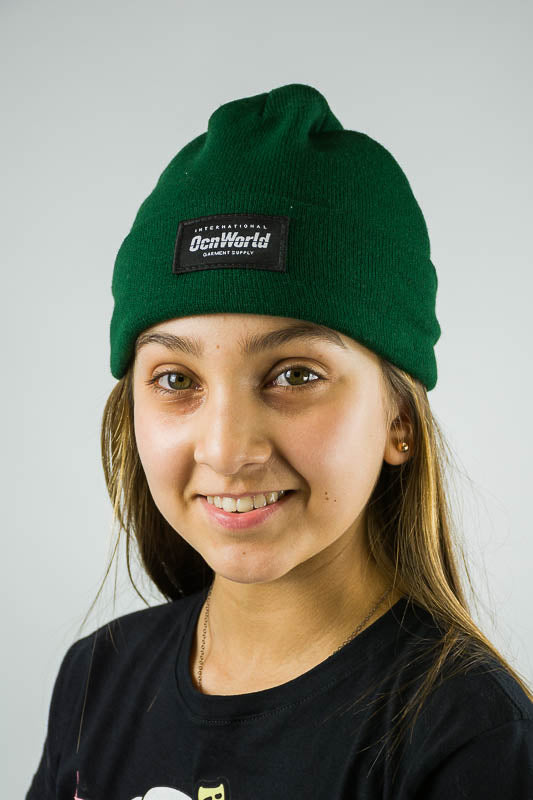 OCN Kids Rocky Hercules Wool Beanie Hat for Boys & Girls - Warm Winter Knit Cap (Green) - Perfect for Snow Play, Skiing & Outdoor Activities