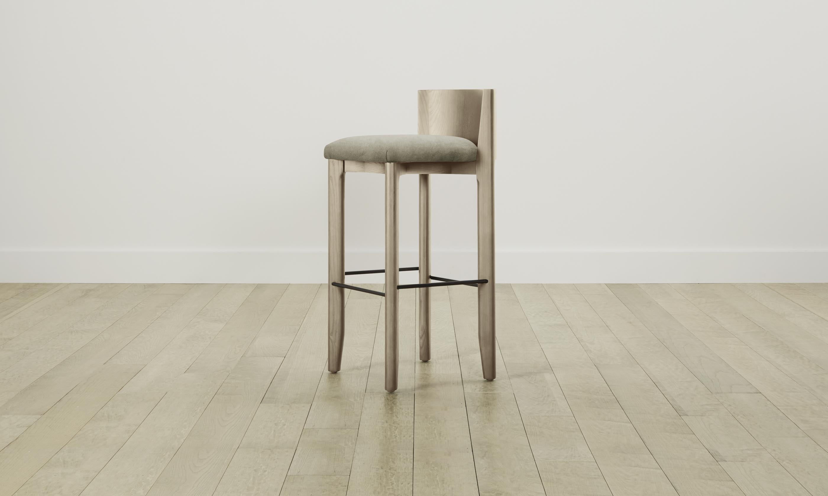 Premium Velvet Bar Stool - The Delancey Counter Stool in Taupe for Kitchen, Dining & Home Bar - Comfortable & Stylish Seating for Entertaining