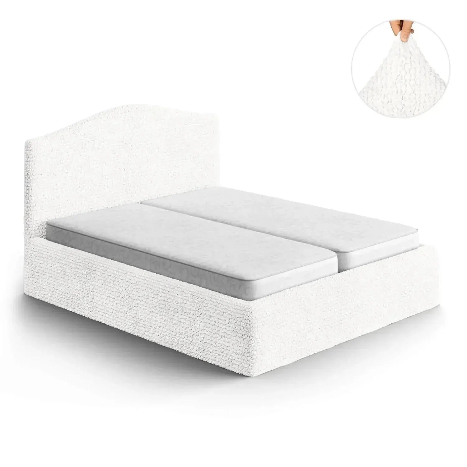 Full/Queen Size Bed Headboard & Frame Slipcover - Microfiber Collection | Elegant Bedroom Upgrade for Home Decor