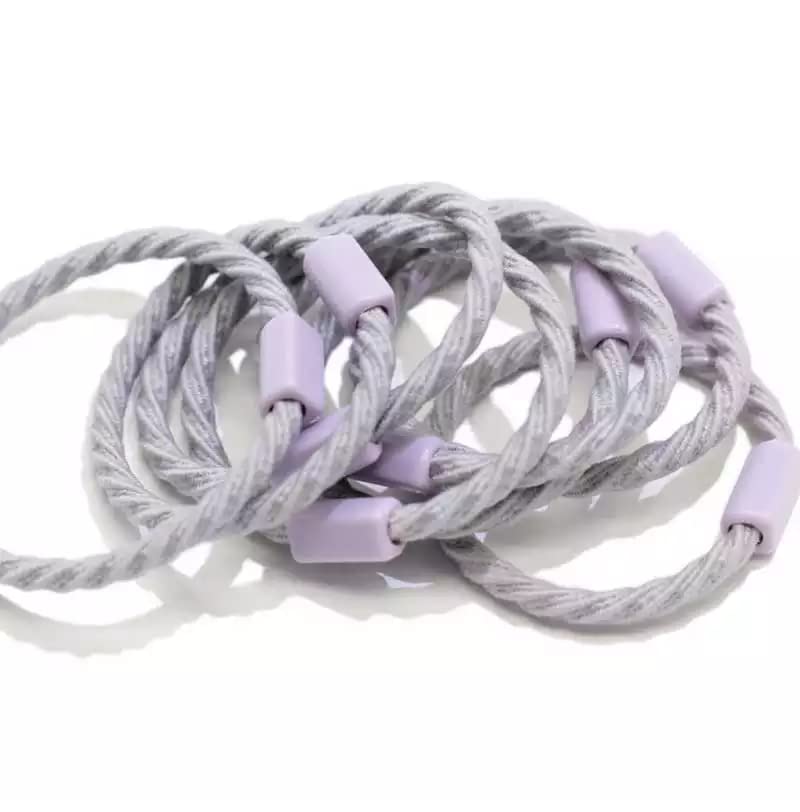 Mluffy No Slip Thin Hair Ties - Soft & Stretchy Small Ponytail Holders for Women, 60 Pack Multicolor Hair Bands - Perfect for Gym, Work, Travel and Everyday Use