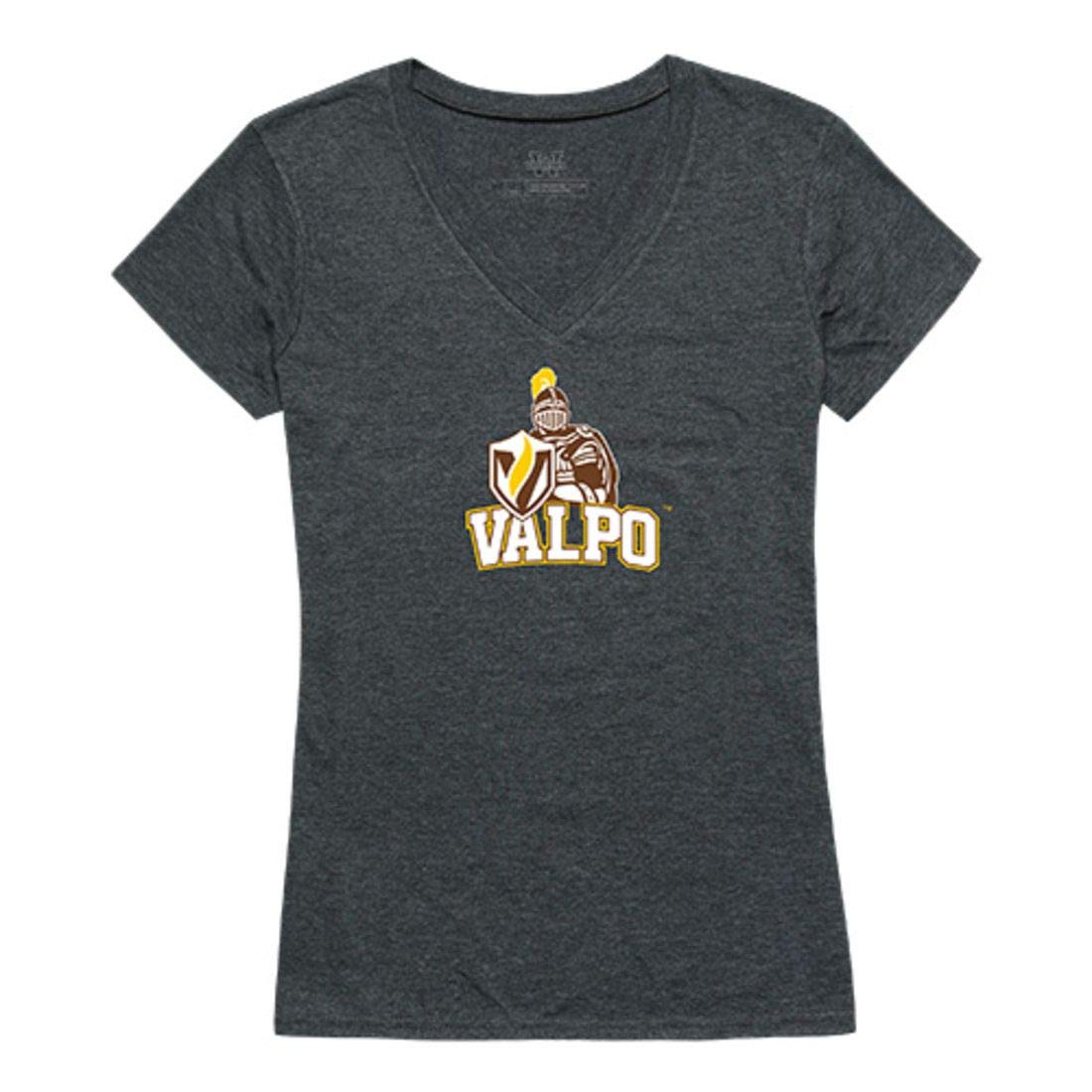 Valparaiso University Crusaders NCAA Women's Vintage Cinder Tee - Heather Charcoal Cotton T-Shirt for Game Day & Casual Wear