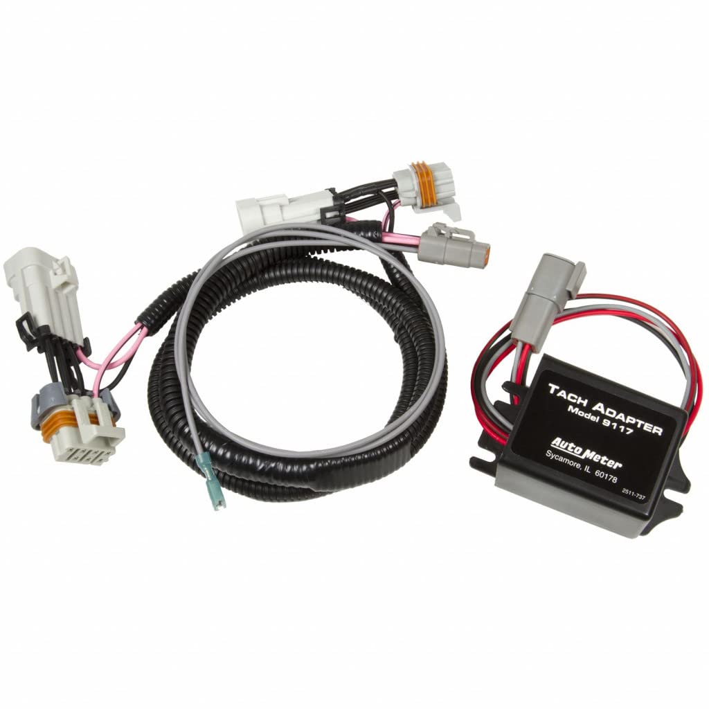 AutoMeter LS Plug & Play Gauge Adapter with Tachometer - Universal Fit for Chevy, Ford, Dodge Performance Vehicles - Perfect for Engine Monitoring & Racing Applications