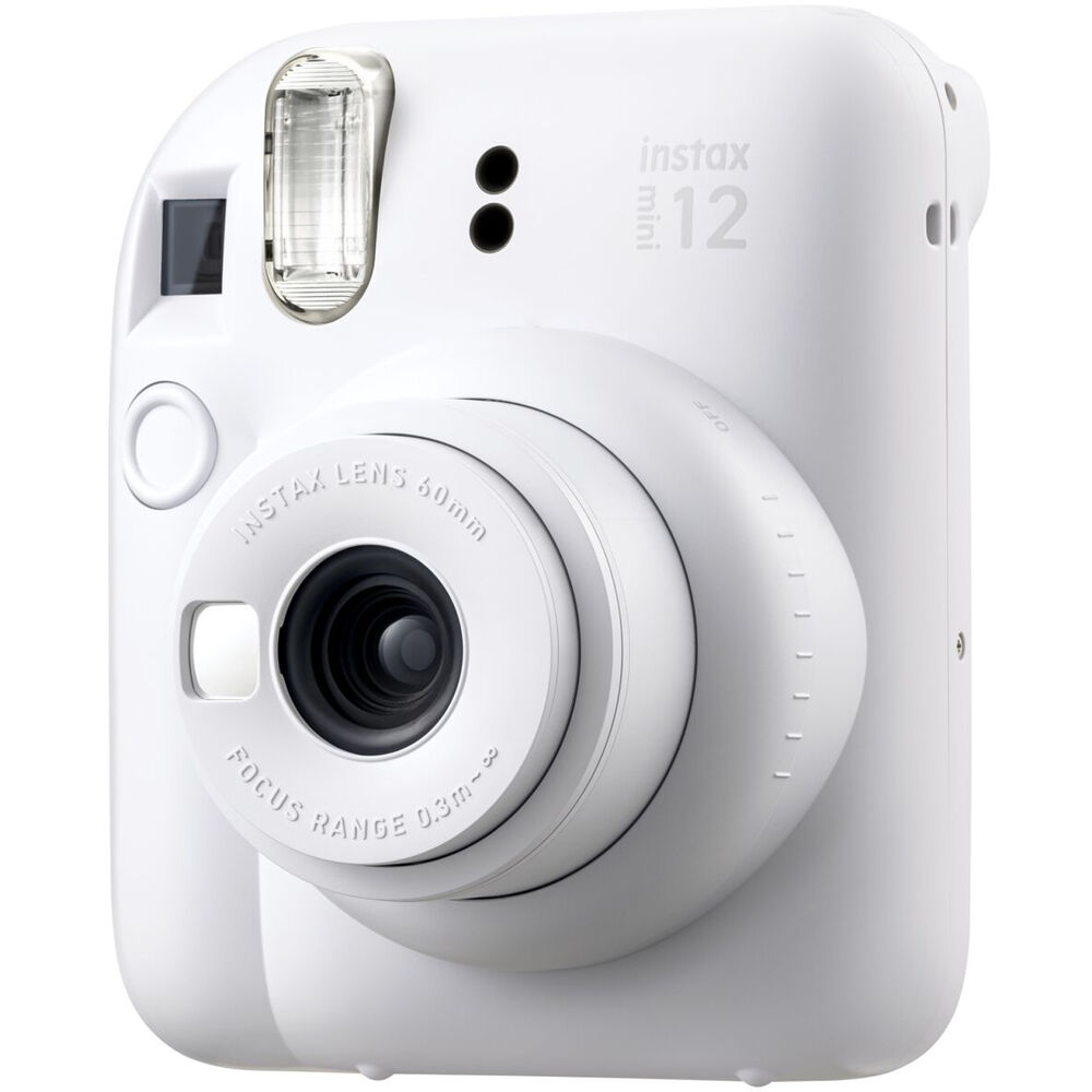 Fujifilm Instax Mini 12 Instant Camera - Compact & Easy to Use with Auto Exposure - Clay White - Perfect for Travel, Parties & Capturing Memories