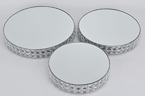 3-Piece Crystal Beaded Chandelier Cake Stand Set (12