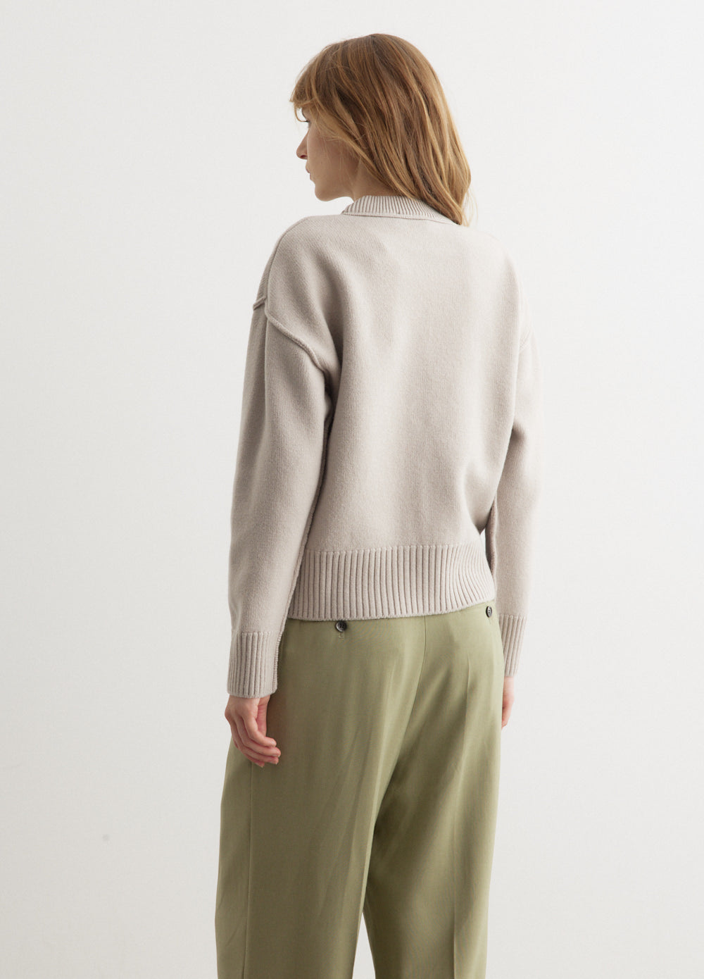 Off White ADC Sweater Light Beige - Men's Casual Pullover Knit Jumper | Streetwear Fashion for Everyday Wear & Urban Outfits