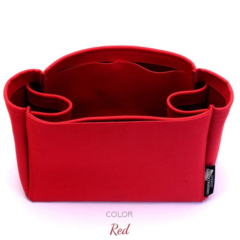 Red Suedette Leather Bag Organizer - Compatible with Louis Vuitton St Louis PM & Anjou PM Designer Bags | Perfect for Travel, Work & Daily Use