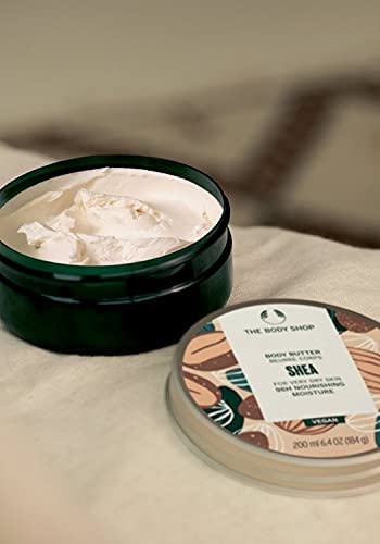 The Body Shop Shea Body Butter - 96 Hours Deep Moisturizing Cream for Dry Skin, Vegan & Cruelty-Free (200ml) | Hydrating Lotion for Hands, Feet & Body | Perfect for Winter Care & Daily Skincare Routine