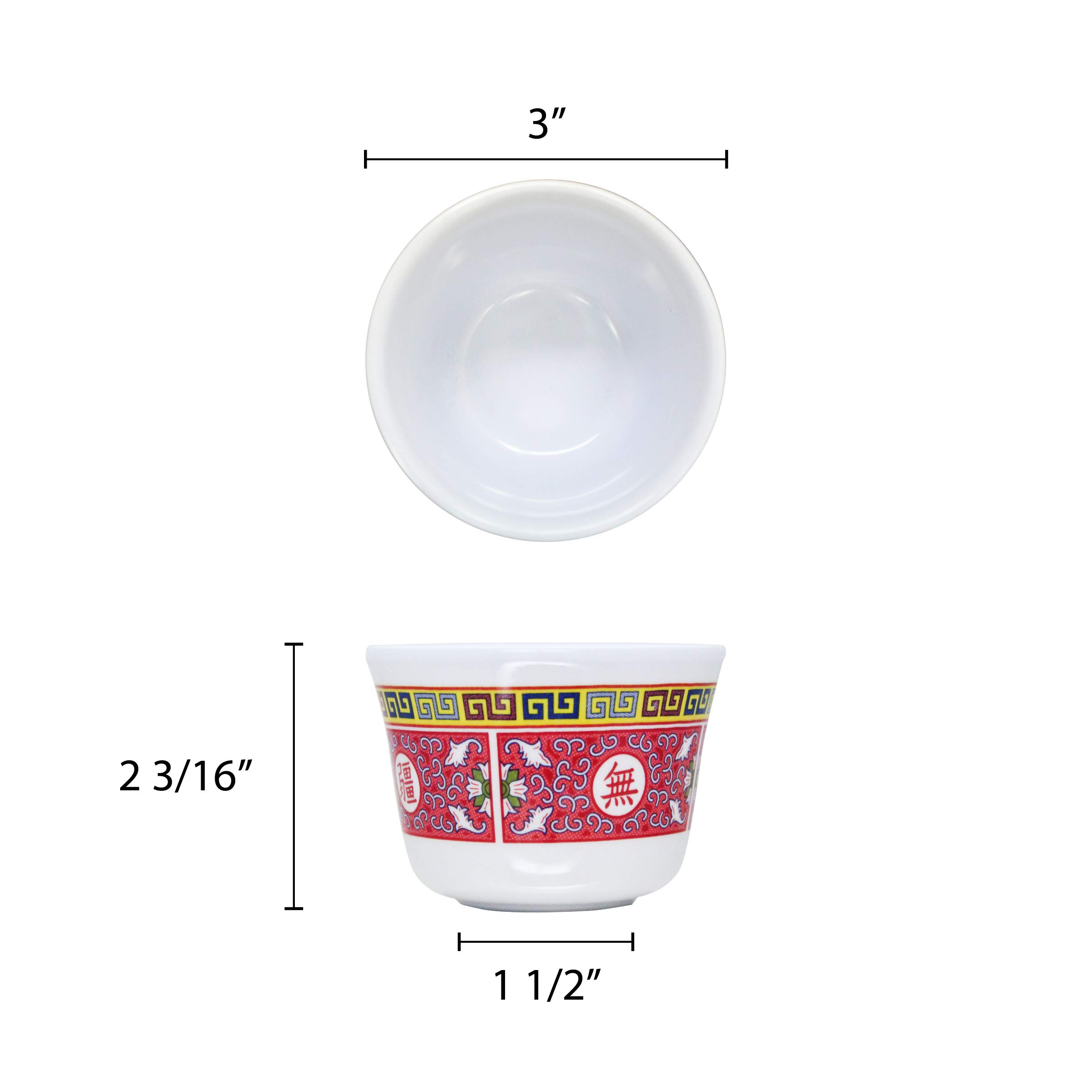 Premium Melamine Tea Cups - 5 oz, 3 1/8