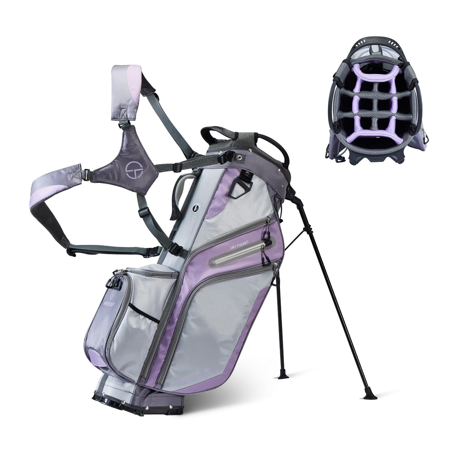 **Lightweight Camo Golf Stand Bag with 14-Way Full Length Dividers - Travel & Airline Approved for Men & Women - Perfect for Storage, Organization & On-Course Convenience**    *(Great for travel, practice sessions, and keeping clubs secure during flights!)*