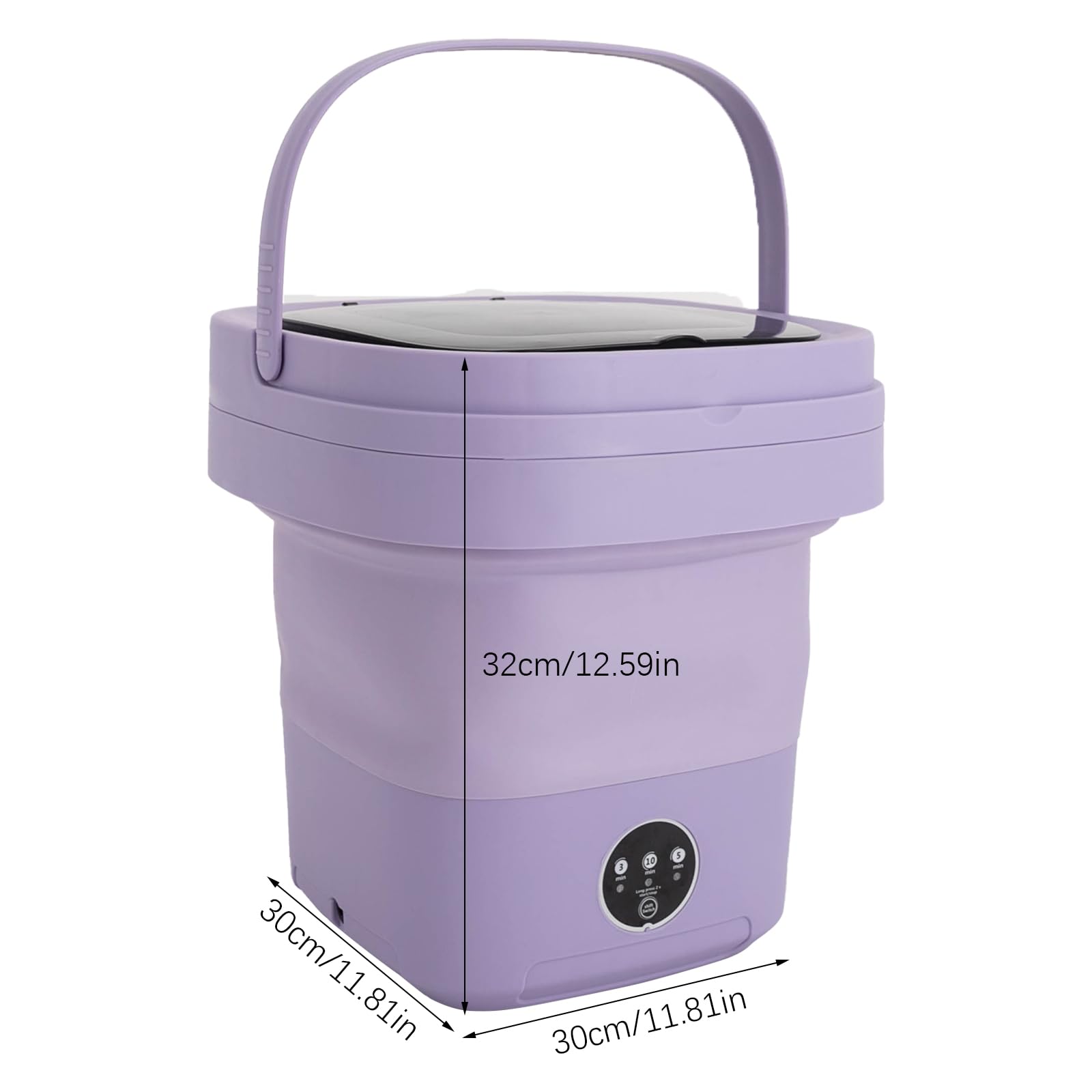 Mini Portable Washing Machine 11L - Compact & Foldable Laundry Washer for Small Spaces - Perfect for Apartments, Dorms, Camping, RV & Travel - Lightweight Clothes Washer for Quick Laundry Anywhere