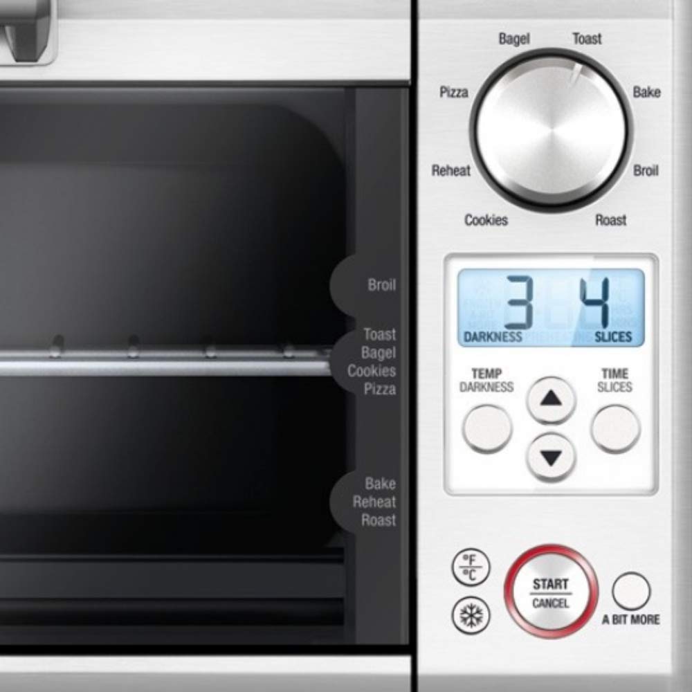 Breville Mini Smart Oven BOV450XL - Compact Countertop Convection Toaster Oven with 4 Cooking Functions, Brushed Stainless Steel - Perfect for Small Kitchens, Dorms & Baking Cookies, Pizza, Toast