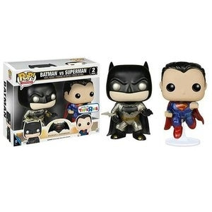 Batman vs Superman Pop! Vinyl Figures 2-Pack – Collectible DC Comics Superhero Action Figures for Display, Gifts & Movie Fans