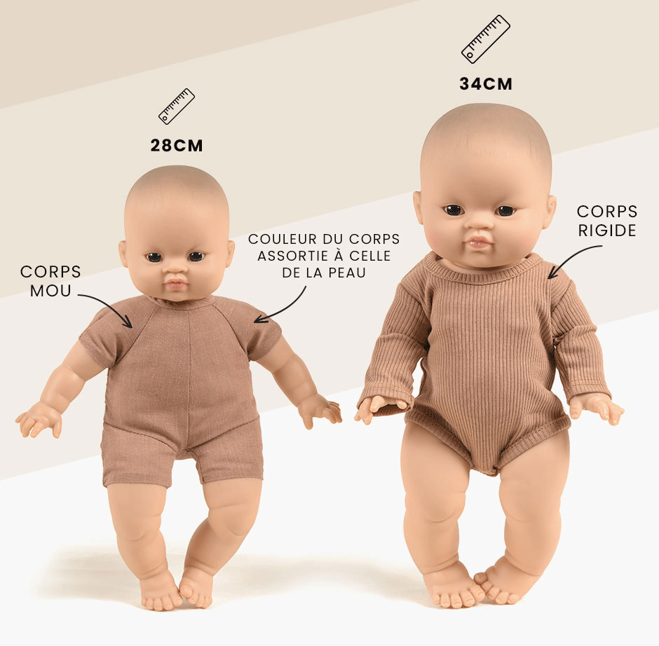 Minikane Ondine 28cm Soft Body Black Baby Doll - Realistic Cuddle Toy for Kids, Collectors & Gift Giving | Nursery Decor, Playtime Companion, Photo Prop