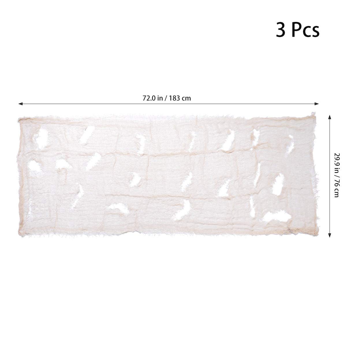 3-Piece Halloween Creepy Cloth Set - Giant Spooky Netting for Home Decor, Hanging Gauze, Window Cover & Party Supplies - Perfect for Desktop Spider Web Displays, Haunted House Decorations & Halloween Party Scenes