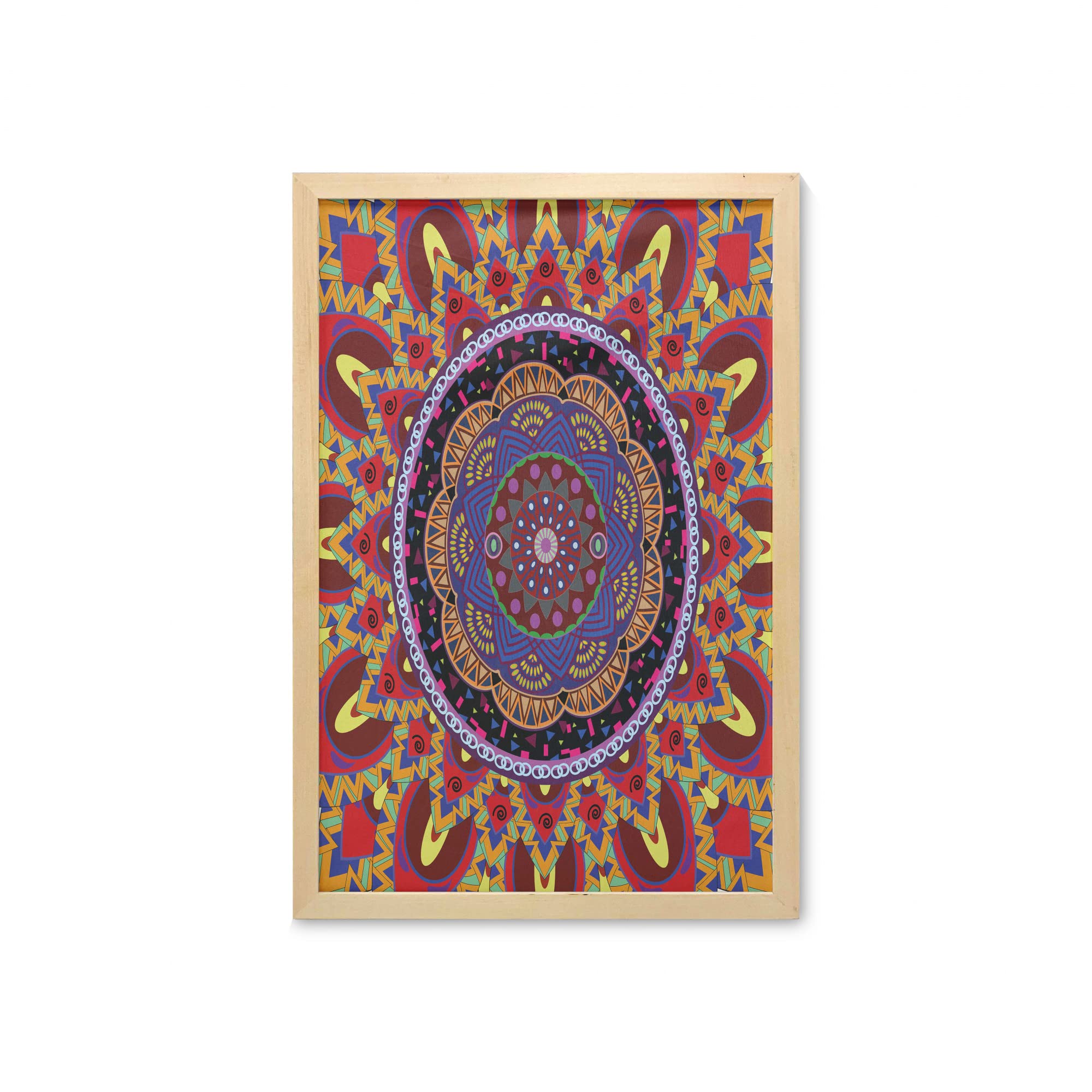 Ambesonne Vintage Mandala Wall Art with Frame - 23