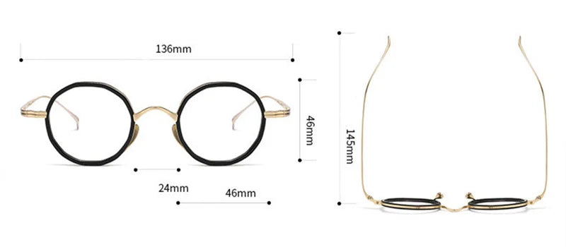 Aimee Women's Full Rim Round Titanium Acetate Eyeglasses 480871 - Lightweight & Durable Frame for Work, Reading & Everyday Use