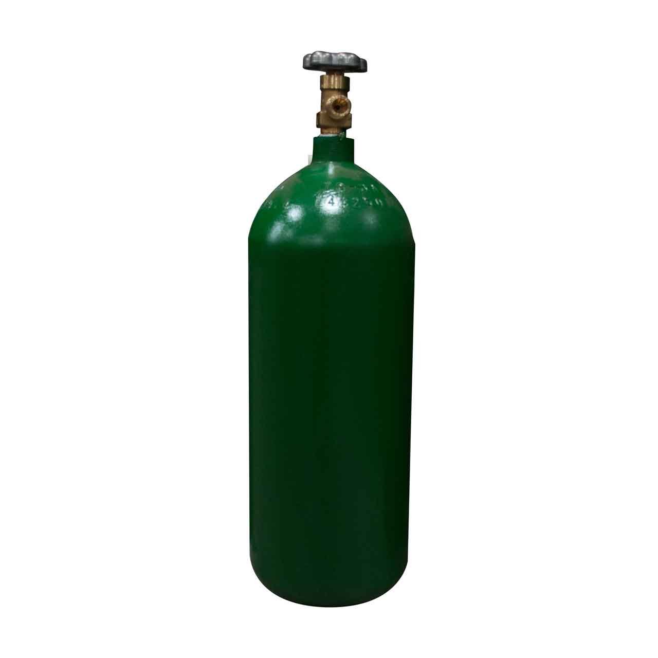 40 cu/ft Empty Oxygen Welding Gas Cylinder Tank CGA 540 - High Flow Industrial & Medical Use for Torches, Cutting, and Emergency Oxygen Supply