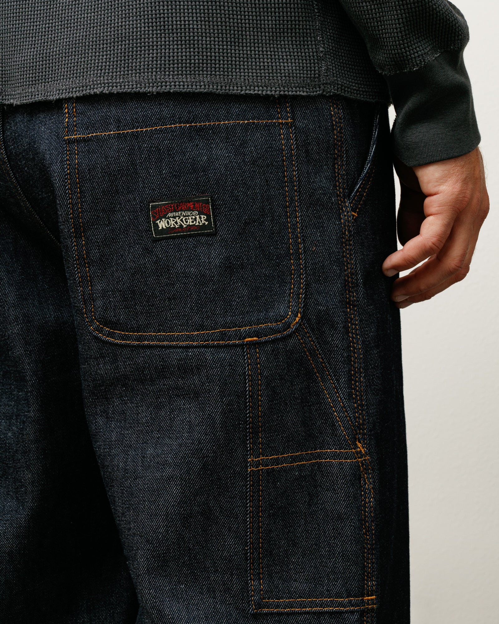 Premium Carpenter Pants Raw Denim Workwear - Durable & Comfortable for Construction, Woodworking & Outdoor Activities