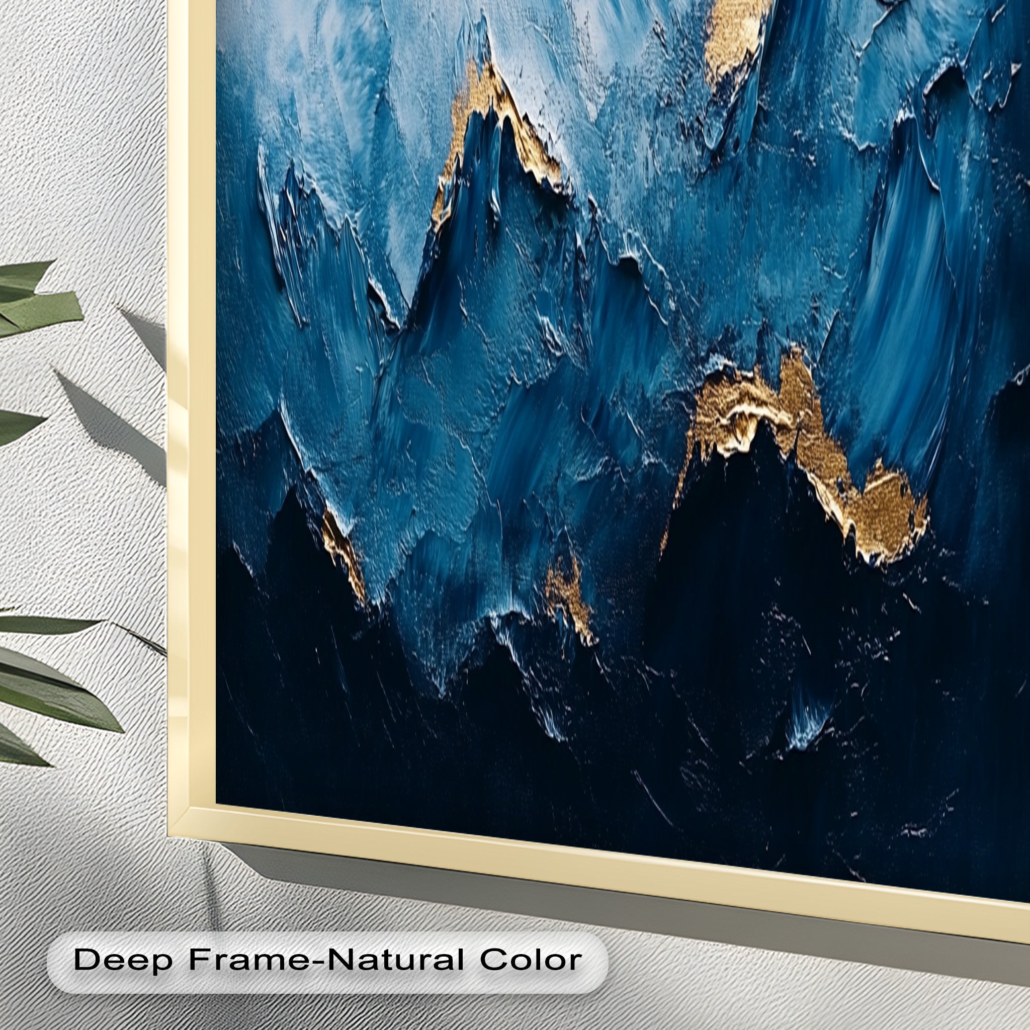 Blue Ridge Art - Handmade Abstract Mountain Oil Painting on Canvas for Home & Office Wall Decor