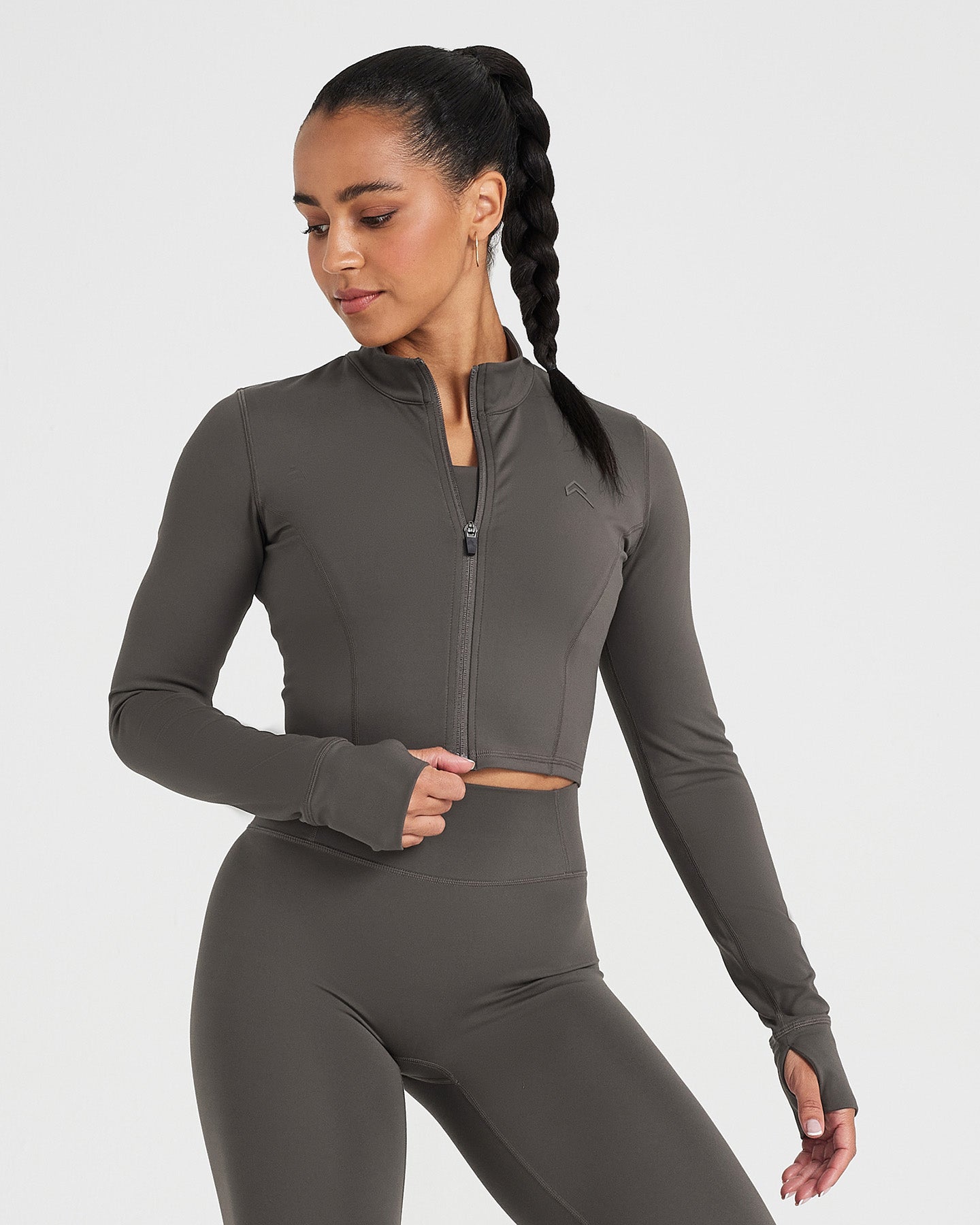 Timeless Crop Jacket for Women - Classic Deep Taupe Outerwear | Perfect for Fall Layering, Casual Outfits & Street Style Fashion
