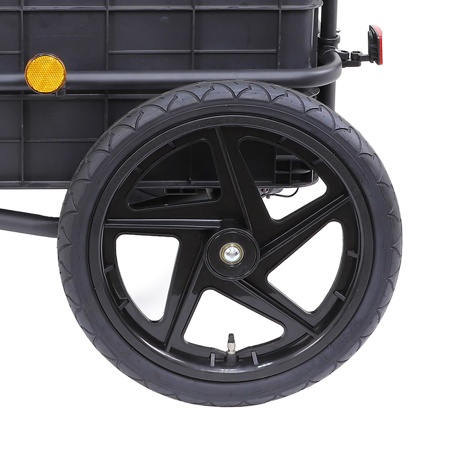 Xspec 2-in-1 Bike Cargo Trailer & Pushcart - Convertible Bicycle Trailer with Removable Storage Box, Waterproof Cover, Tow Hitch & Adjustable Handlebar - Perfect for Grocery Shopping, Camping Trips & Family Outings (Black)