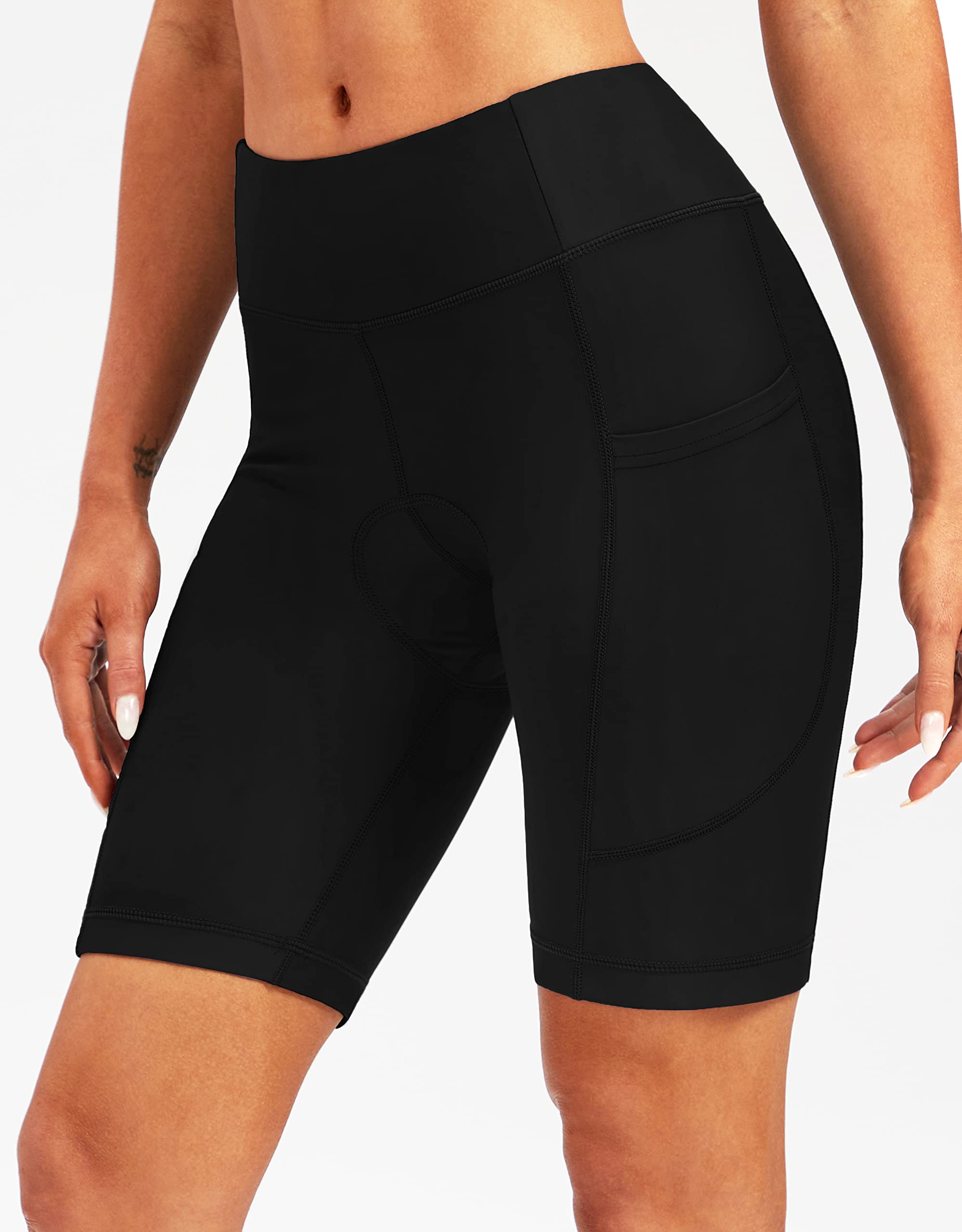 Bikewa Women's 4D Padded Cycling Shorts with Zipper Pockets - High Performance Bike Shorts for Road Biking & Indoor Cycling - Perfect for Training, Commuting & Outdoor Adventures
