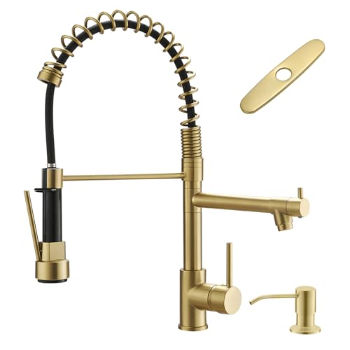 gold with soap dispenser