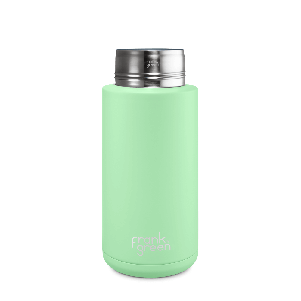 Eco-Friendly Ceramic Reusable Water Bottle - 34oz (1000ml) Leak-Proof & Insulated - Perfect for Gym, Hiking, Office & Travel
