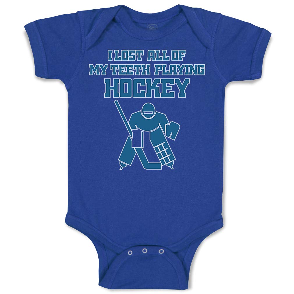 Custom Baby Bodysuit - Funny Hockey Design for Toothless Boys & Girls | Soft Cotton Onesie for Infants & Toddlers | Perfect for Hockey Games, Playtime & Photo Shoots