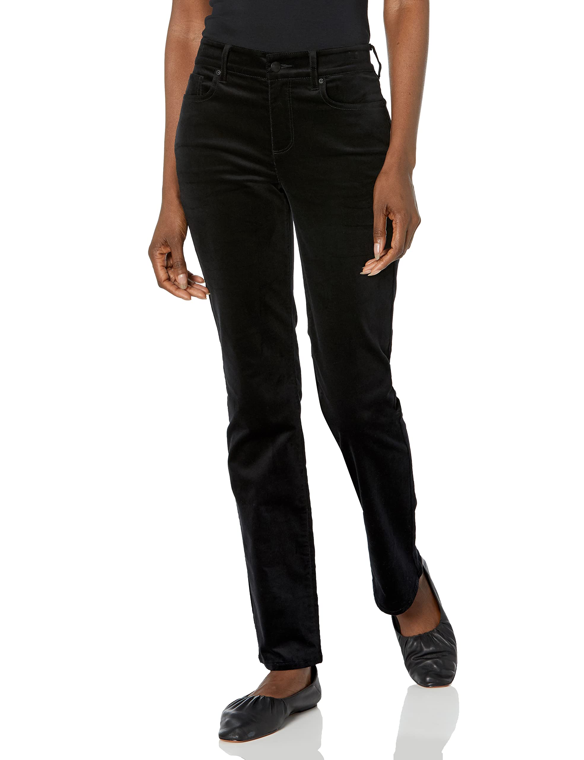 NYDJ Women's Marilyn Straight Leg Velvet Jeans - Stretch Comfort Fit, High Waist Skinny Pants for Casual Wear & Night Out