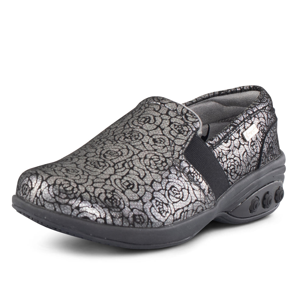Annie Limited Edition Women's Slip Resistant Leather Slip On Shoes - Comfortable Non-Slip Loafers for Work, Nursing & Casual Wear