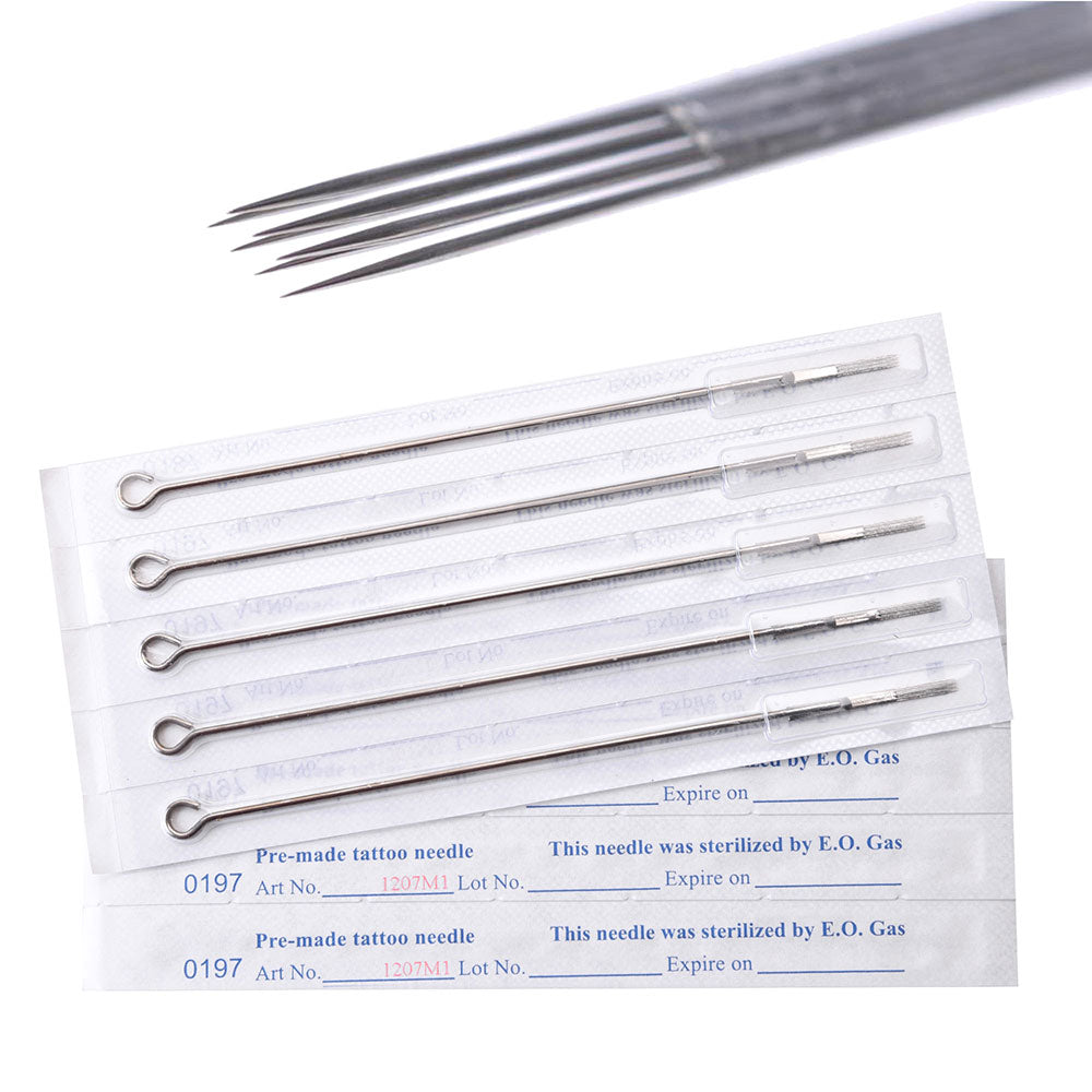 100pcs Disposable Sterile Tattoo Needles - Mixed Sizes for Professional & Beginner Artists | Safe for Tattooing, Permanent Makeup & Body Art | TheLAShop